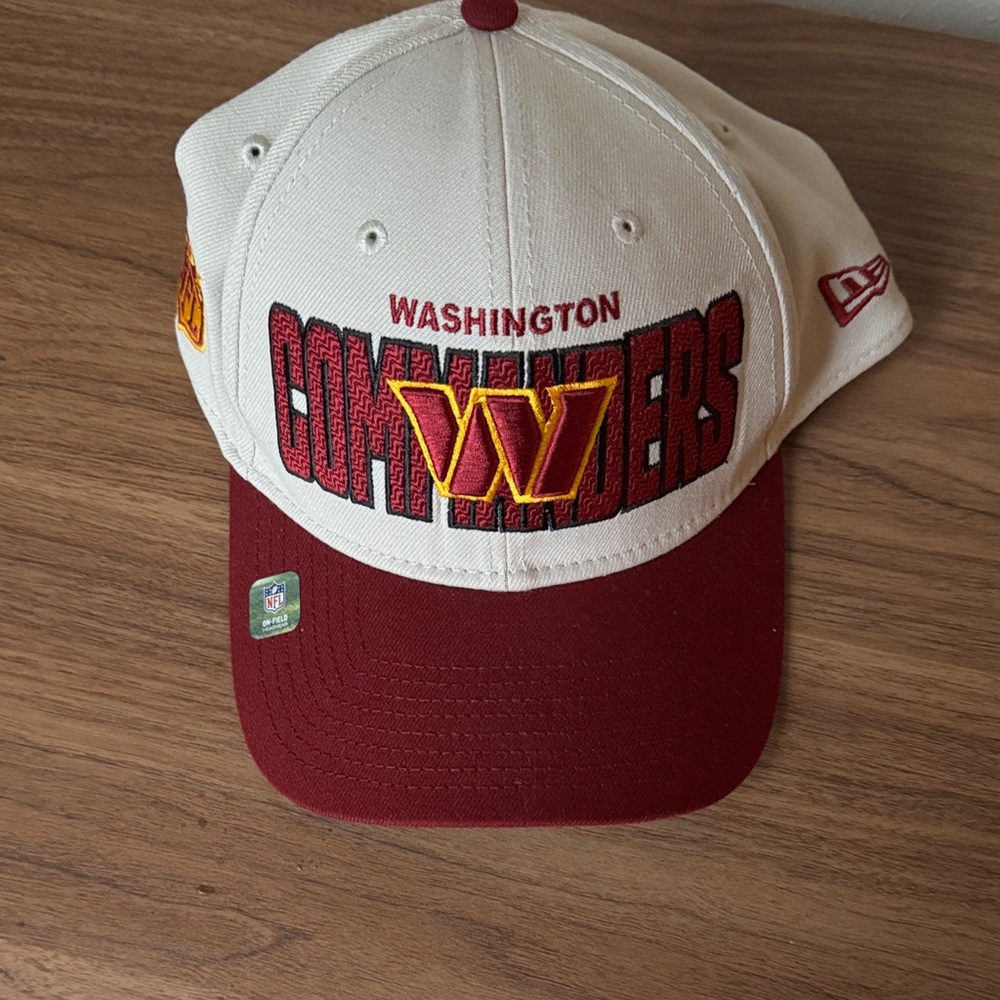 New Era White and Red Washington Commanders Hat